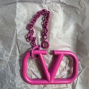 Valentino keychain Gift Logo Pink